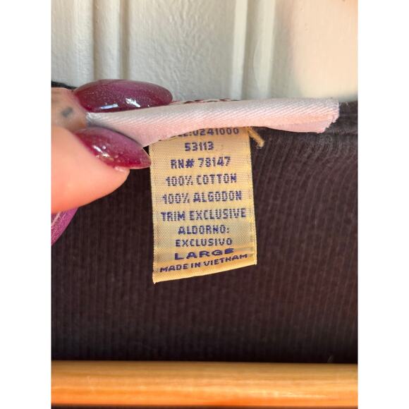 Vintage Y2K Ron Jon Surf Shop Black Tank Top 100% Cotton Women's Size Large - Picture 3 of 5